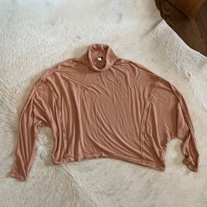 We The Free Terra Cotta Turtle Neck Long Sleeve Top